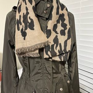 New Rain jacket- if purchased full price, the BR scarf is free as a gift.